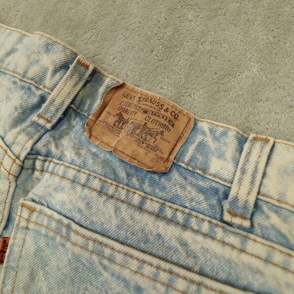LEVI'S Orange Tab 705 Student Acid Wash Jeans size 30x34 actual 27x33 USA‎ Made - Picture 4 of 13